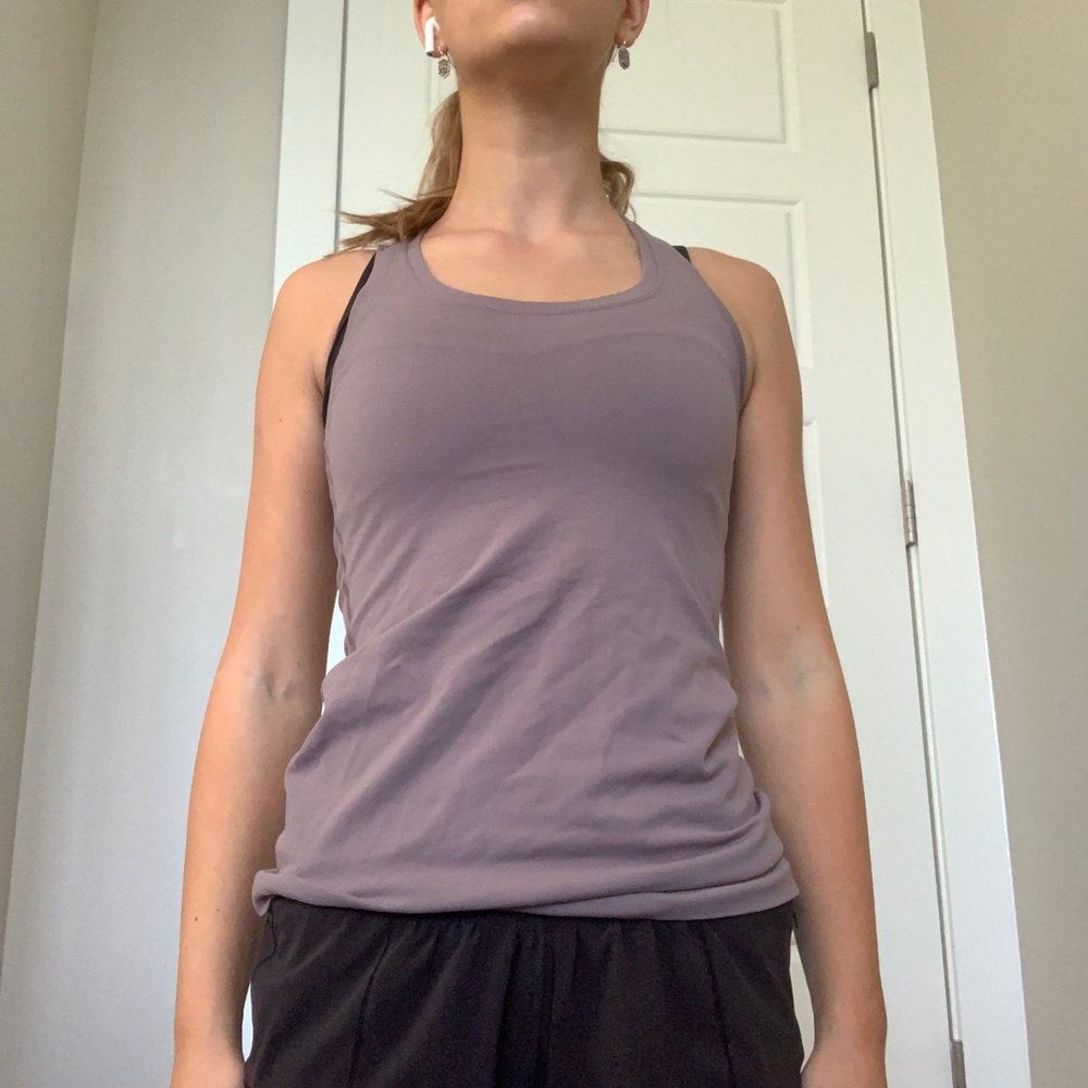 purple grey lulu tank